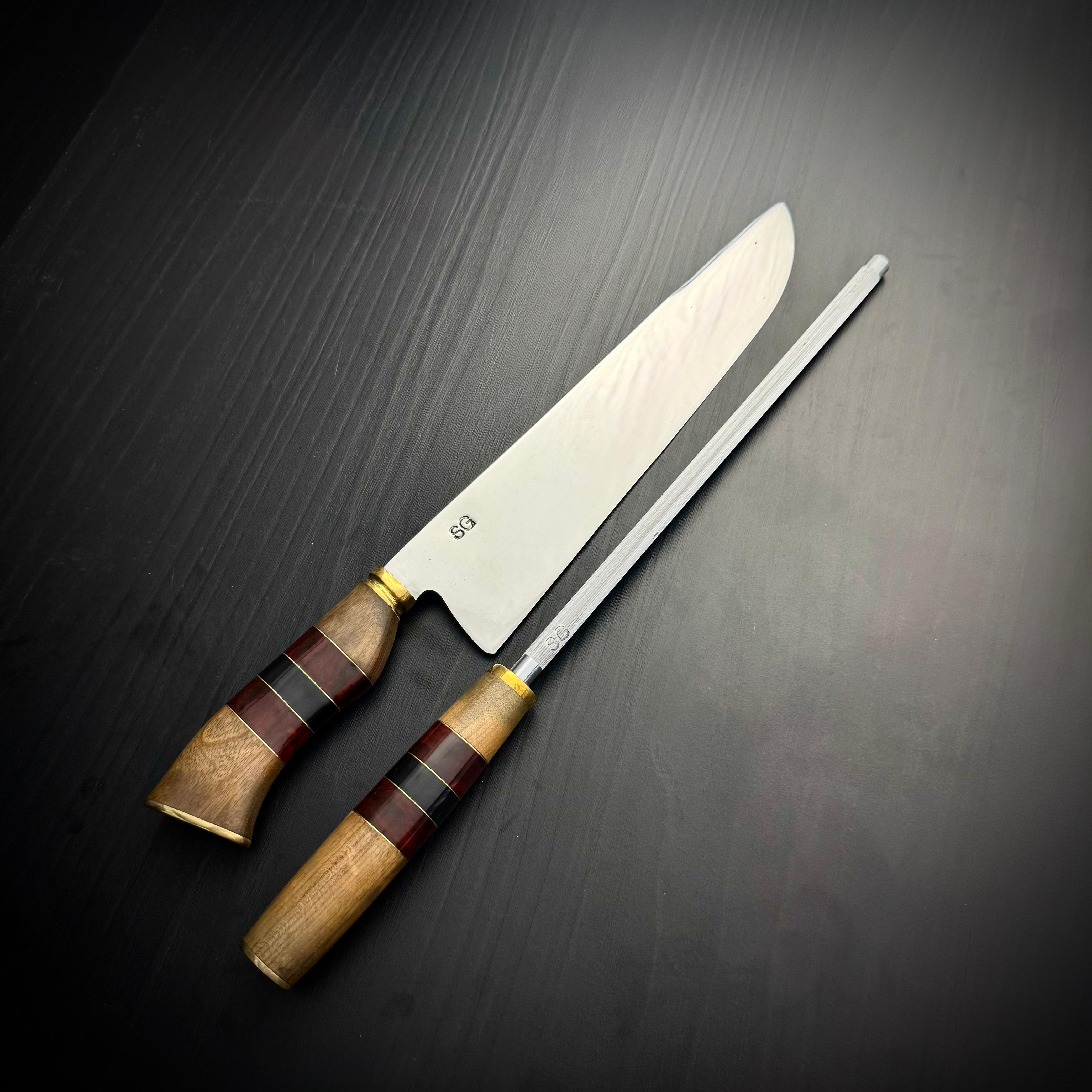 Conjunto Picanheira Tradicional (Faca e Chaira)