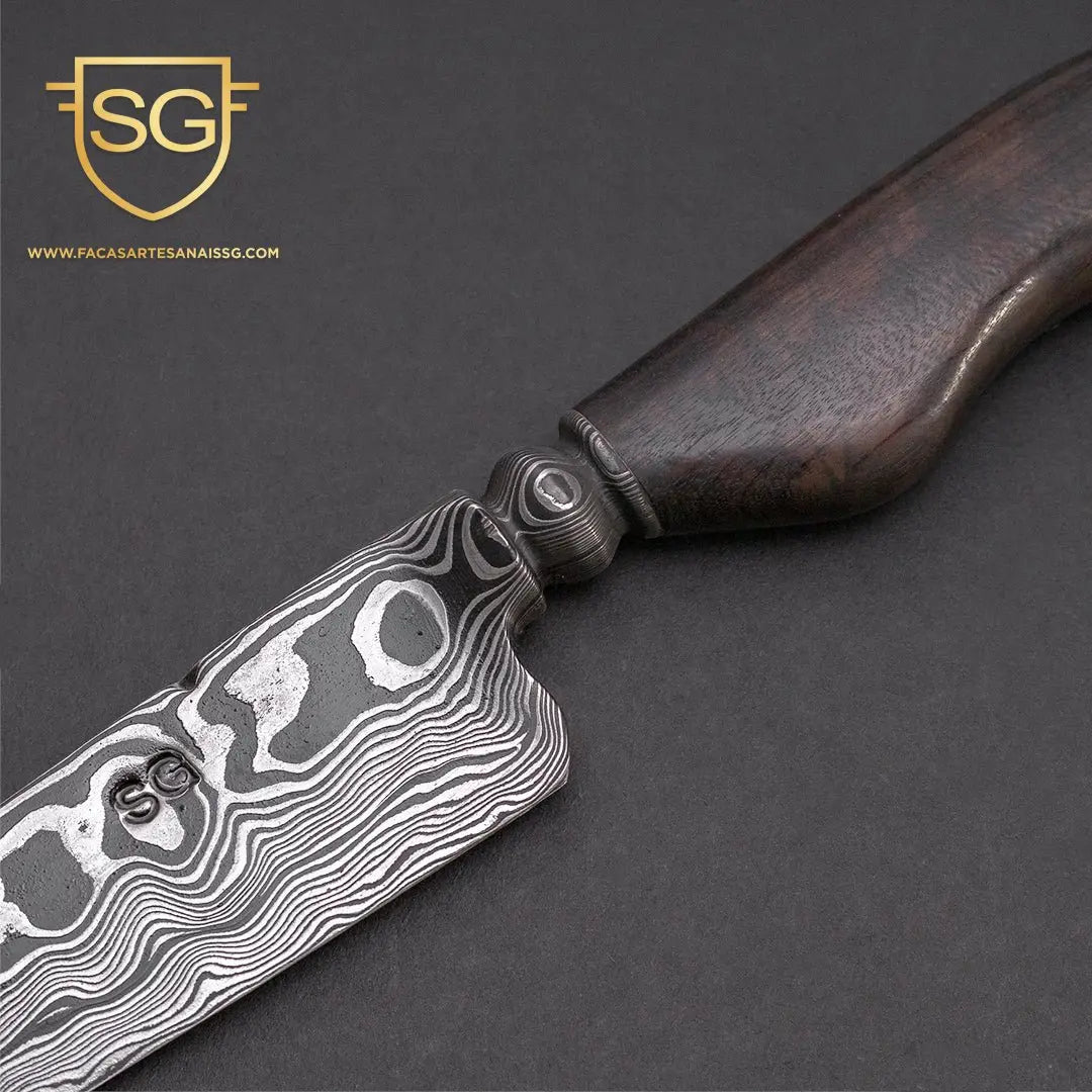 Damasco Padrão Aleatório Ponta Larga 9 Polegadas Facas SG