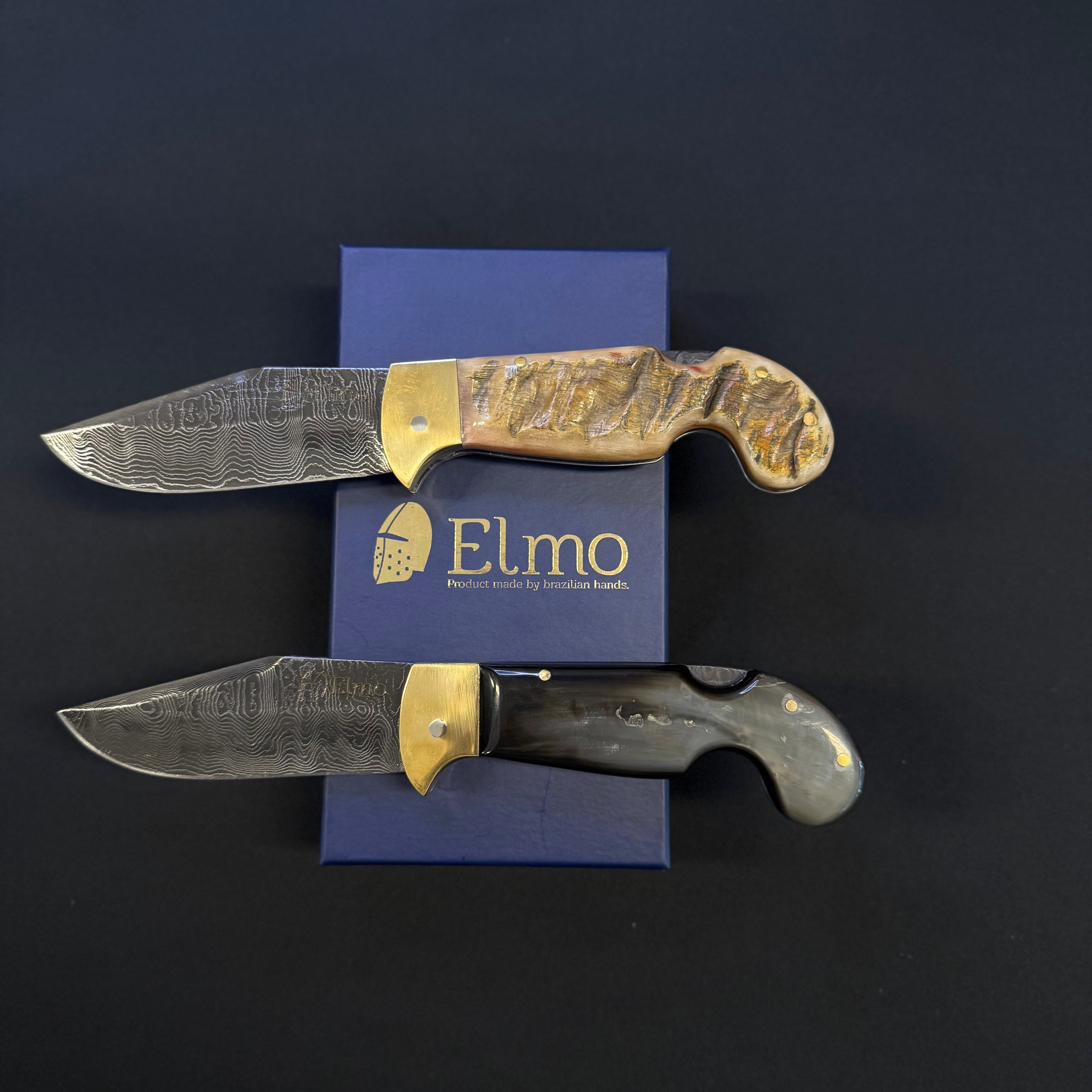 Canivetes em Aço Damasco - Elmo