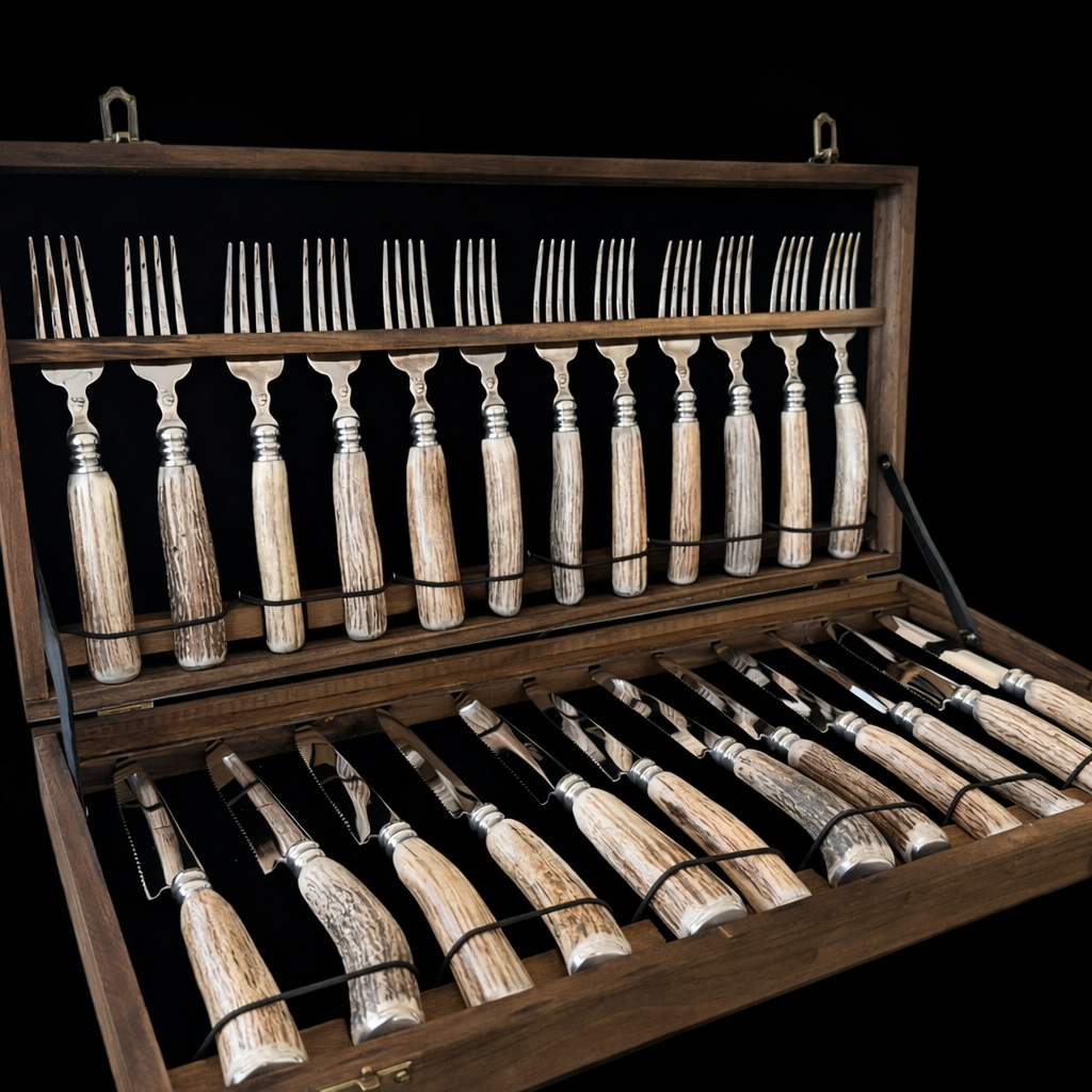 Conj. Talheres Chifre de cervo - Elmo