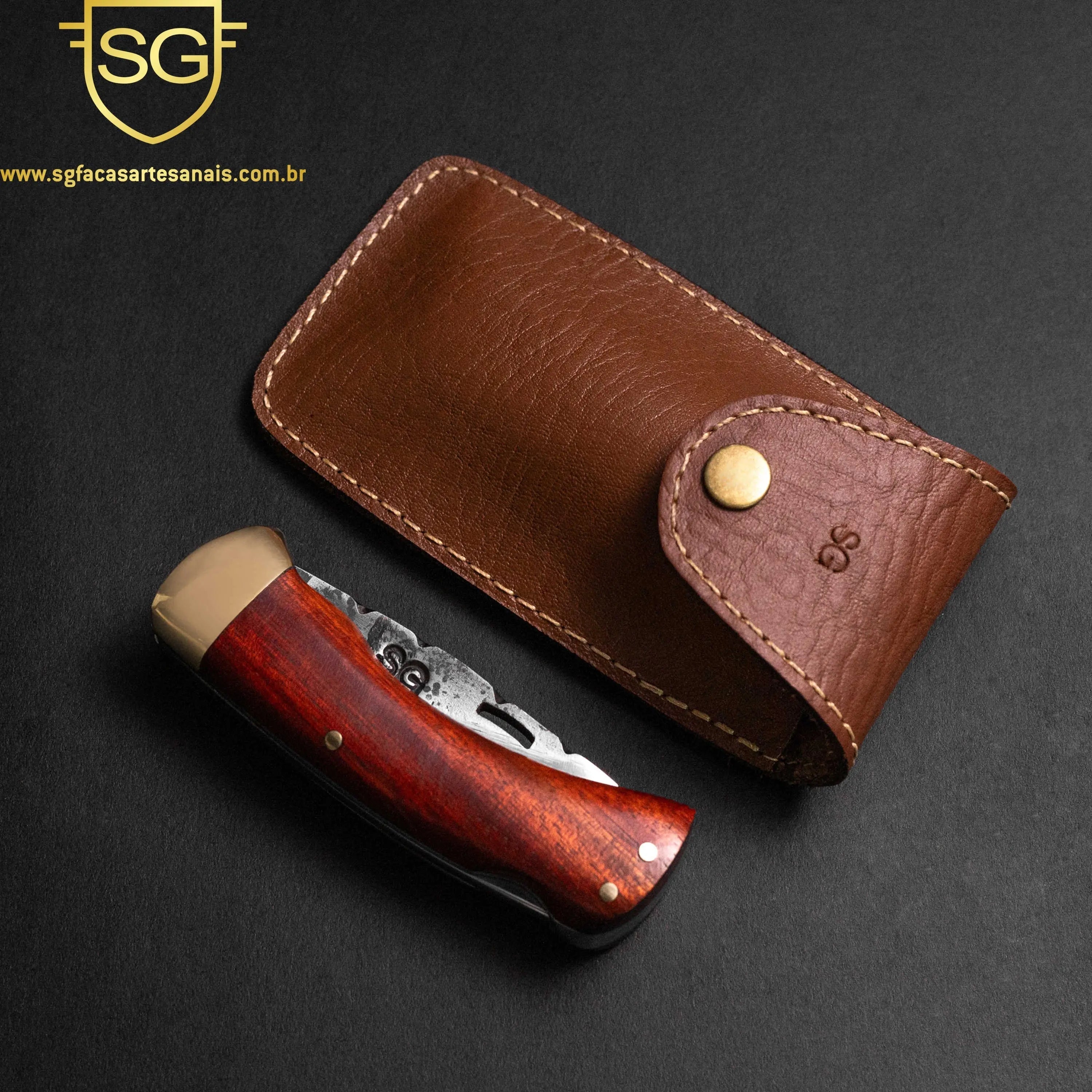 Canivete Forjado - Madeira nobre