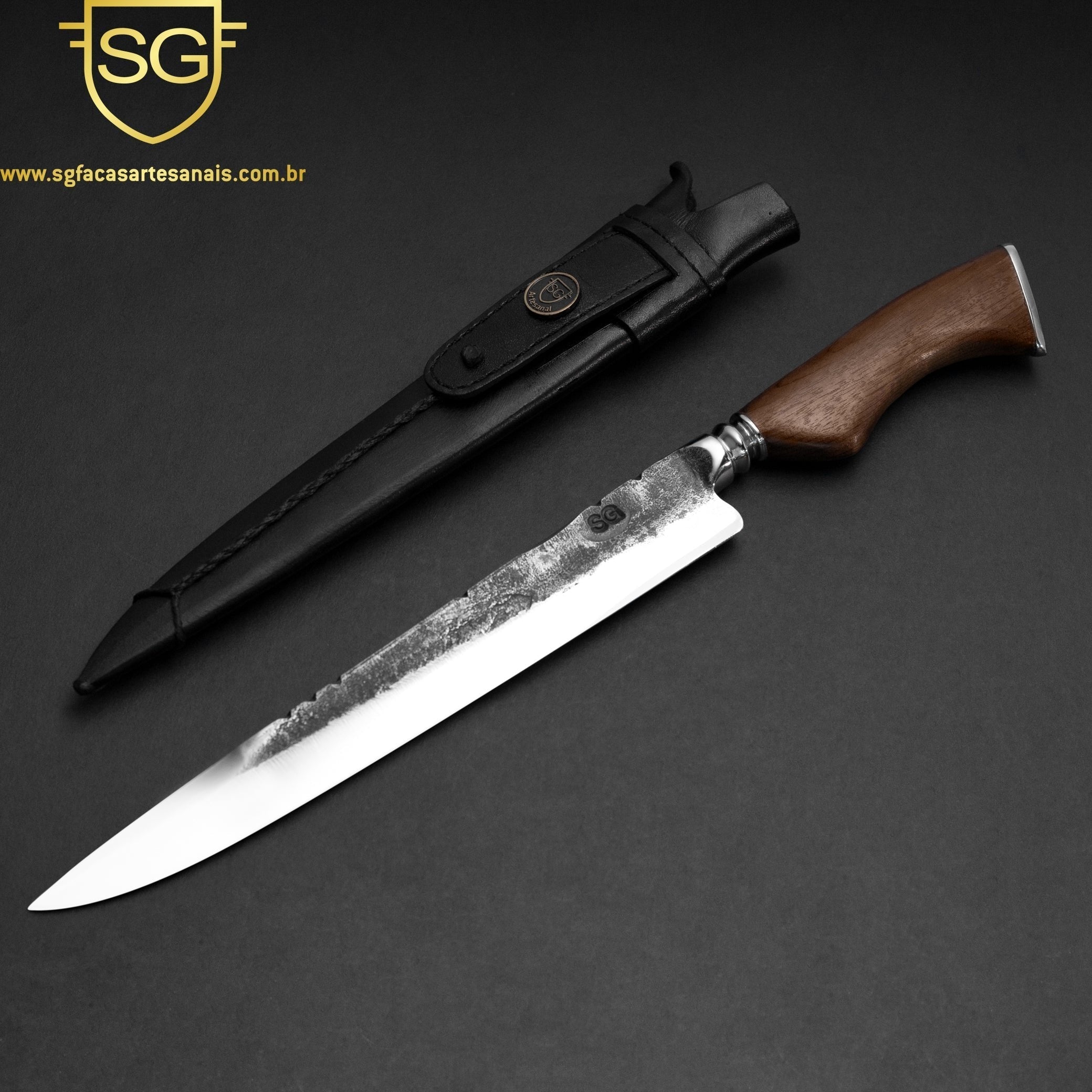 Faca Forjada Bruta Carbono 10 Polegadas