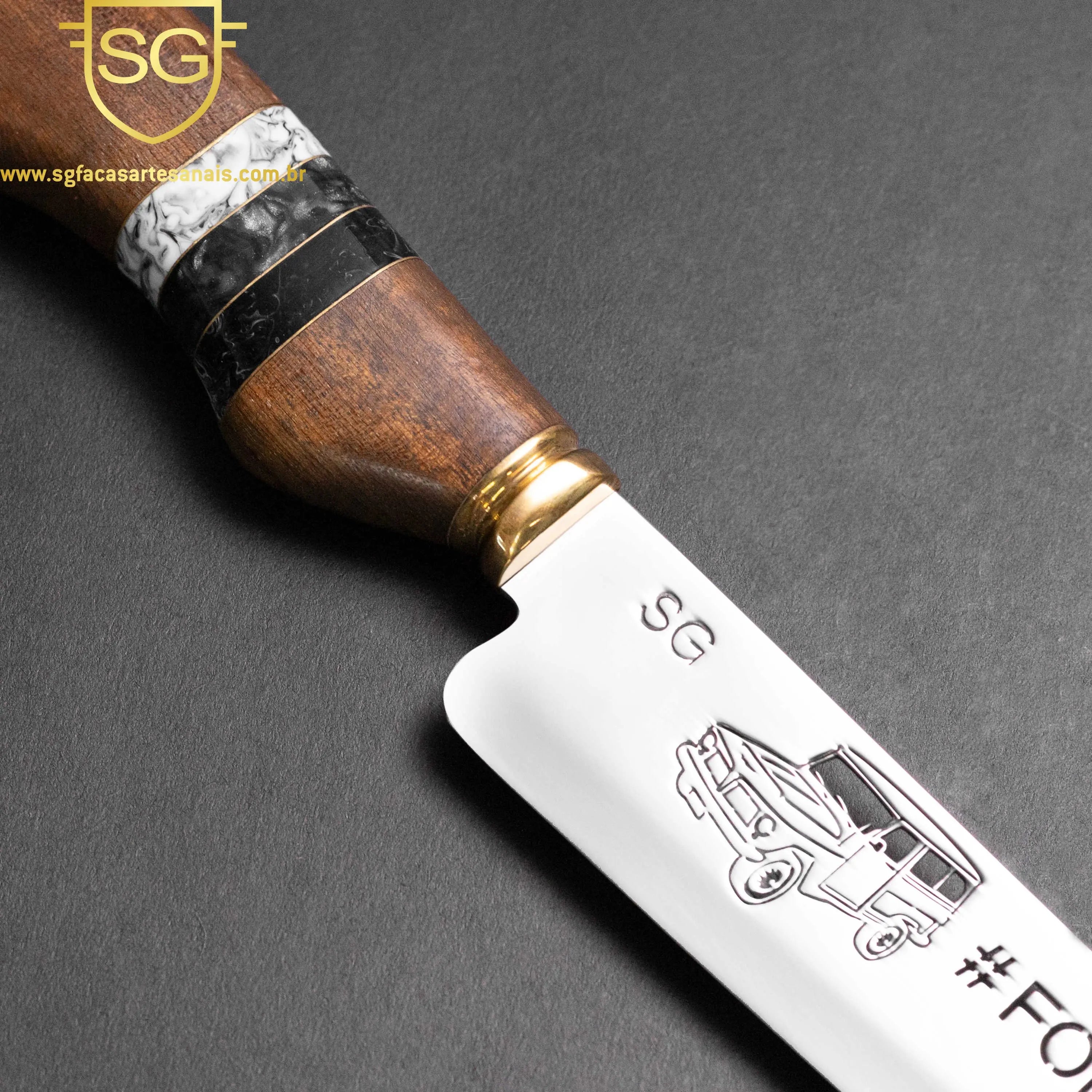 Faca Ponta Fina tradicional Inox - FORA DA ESTRADA