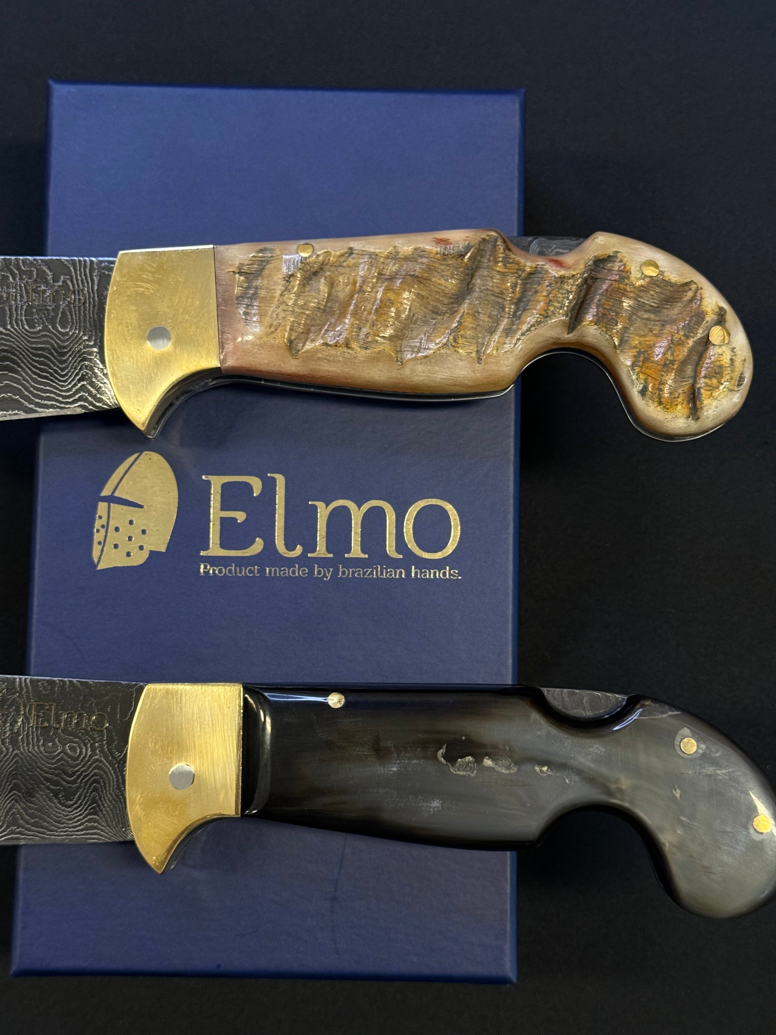 Canivetes em Aço Damasco - Elmo