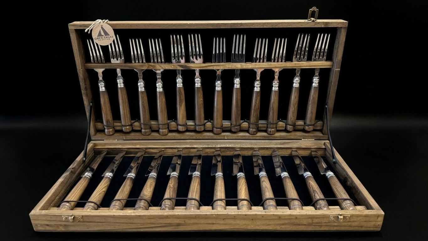 Conjunto Talher Madeira - Elmo