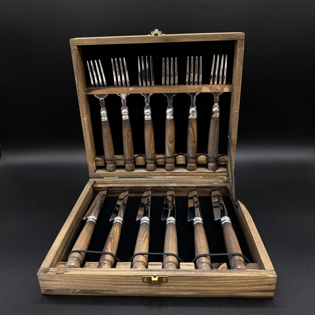 Conjunto Talher Madeira - Elmo